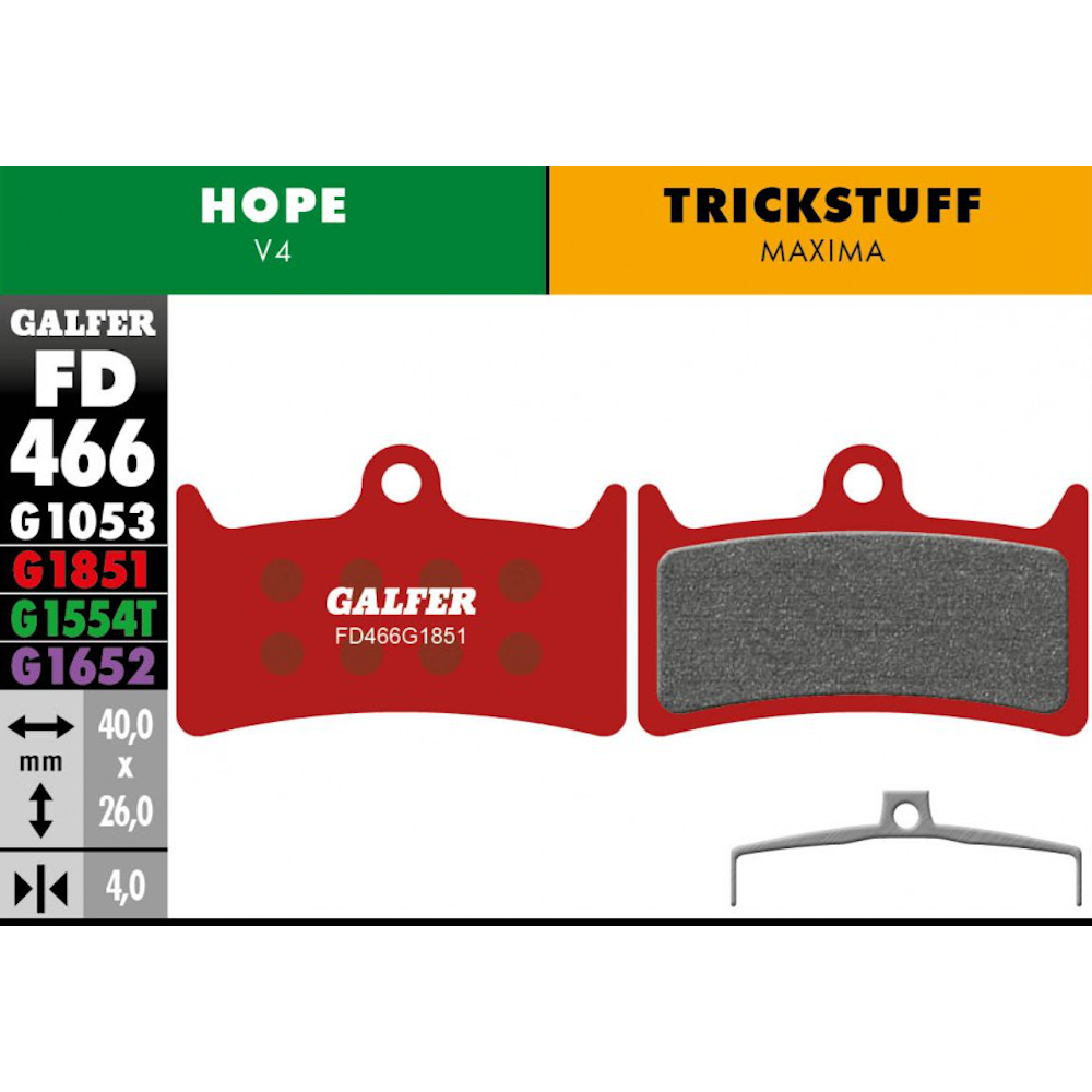 Galfer Hope V4 Brake Pads - Advanced Compound Disc Trickstuff Massima MTB DH New