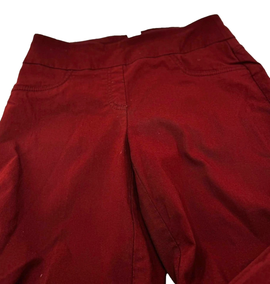 Ruby Rd. Women's Burgundy Pants Regular Fit Size 8 - Elastic Waist 32" - Image 3 of 4
