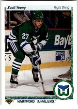 1990-91 Upper Deck #87 Scott Young Hartford Whalers NHL Hockey