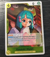 One Piece CCG Kouzuki Hiyori Carrying On His Will R Holo Card OP13-104 NM