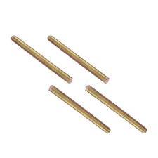 1.25mm Pitch M8 x 100mm Male Threaded Rod Bar Stud Bronze Tone 4 Pcs