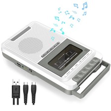 Cassette Player Recorder Converter,Record to Cassettes/USB/SD Card via Mic, P...