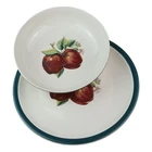 China Pearl Apples Casuals 12" Chop Plate & 9" Round Vegetable Bowl Set