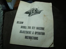Foley Belsaw Model  200 Key Machine Adjustment & Operation Manual