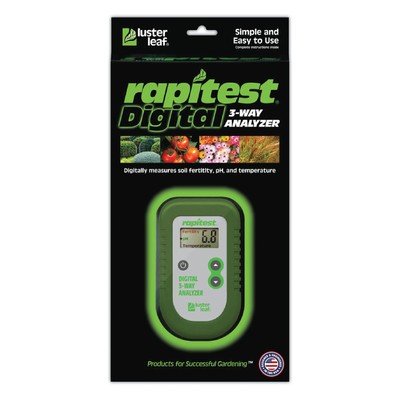 Rapitest 3 Way Digital Soil Analyzer pH Temperature Fertility Garden Tester