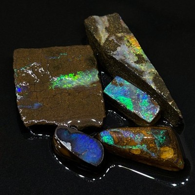 Excentric Queensland Australian Boulder Opal Parcel