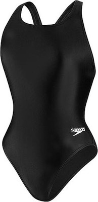 Speedo girls Swimsuit One Piece Prolt Super Pro Solid Youth swim Suit, Blk 10