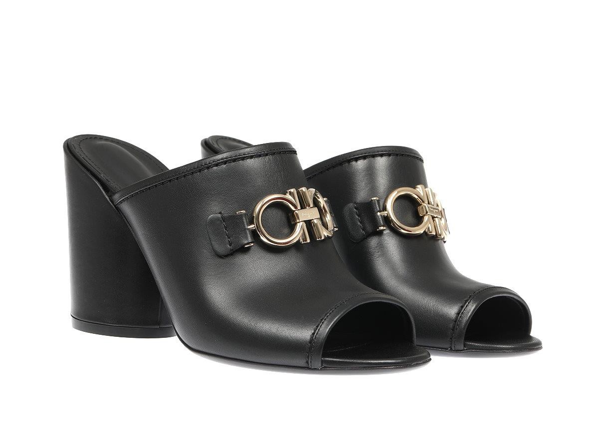 НОВЫЕ БОСОНОЖКИ SALVATORE FERRAGAMO ROBINS GANCINI НА КАБЛУКЕ 75 C 74790₽