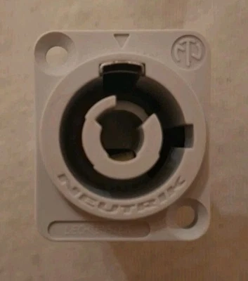 2 Stück Neutrik NAC3MPB-1 Powercon Einbaubuchse grau - Bild 1 von 4