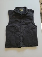 Wyoming Traders Womens Vest Small Black Canvas Zip Concealed Carry Runs Small
