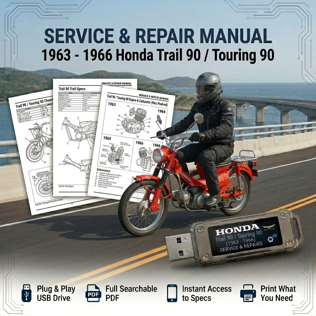 HONDA CT200 TRAIL 90 1964 1965 1966 1967 SERVICE REPAIR SHOP