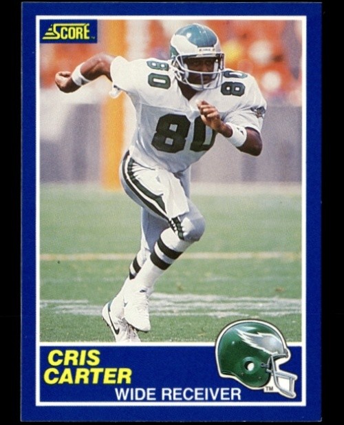 1989 SCORE #72 CRIS CARTER RC EAGLES