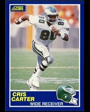 1989 SCORE #72 CRIS CARTER RC EAGLES