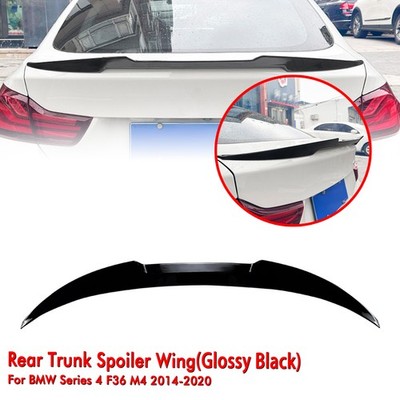 Car Rear Spoiler Lip Roof Wing For BMW 4 Series F36 M4 2014-2020 Gloss Black