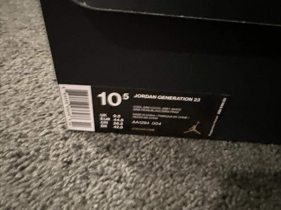 TWO NEW PAIRS OF Jordan Generation 23 Cool Grey Sz 10.5 Mens AA1294-00 NEW - Image 3 of 4