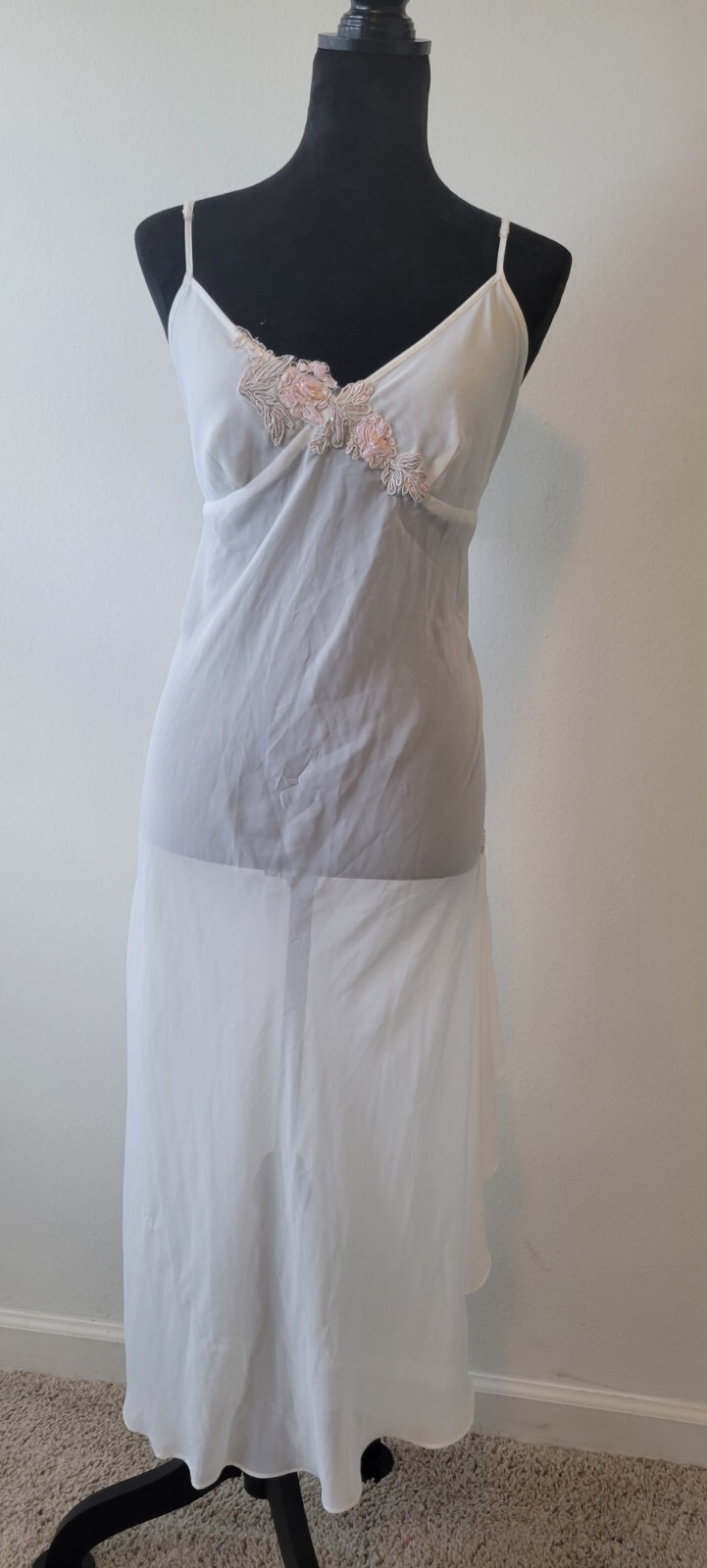 Delicates . Slip Lingerie Nightgown Dress .size L . E… Gem