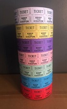 2000 DOUBLE STUB RAFFLE TICKETS ROLL - PARTY FAVORS PRIZES CARNIVAL KEEP THIS CO