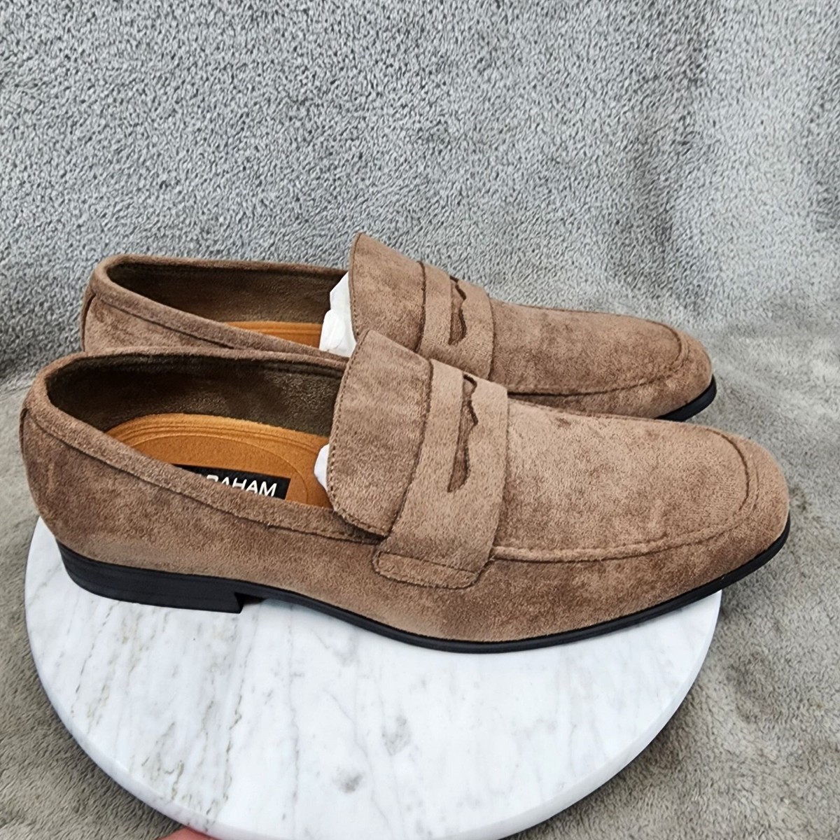 Nick‎ Graham Altred Mens Penny Loafers Beige Suede Dress Shoes 9.5 NEW New Nick Graham Loafers 8.5 (41.5) | Mercari main image 4