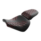 Driver Passenger Seat Red Stitch Two Up Fit For Harley Softail Fat Boy FLFB 18