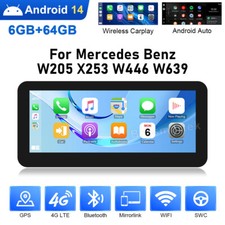 10,25" Android 14 Autoradio CarPlay 64GB F&uuml;r Mercedes C/GLC/V/X W205 X253 NTG5.0