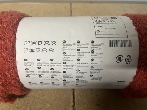 IKEA SANDBRODD Throw Blanket 51” x 67” Orange Red Soft Polyester 205.821.15 A17 - Picture 3 of 3