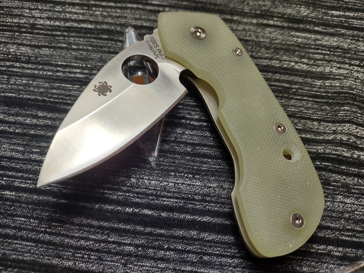 🔥Rare Spyderco Leafstorm Wilkins Titanium Frame Knife Natural