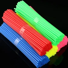 144PCS Motorcycle Spoke Skins - Wheel Rim Guard Covers for Dirt Bike Protection