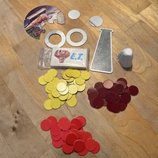 E.T. The Extra Terrestrial 1982 Parts GhostFIGURE, GAME CARDS, CHIPS And Random
