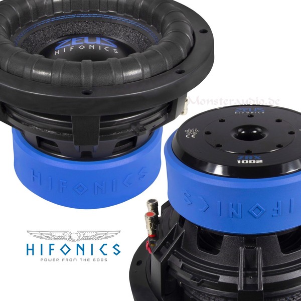 "Hifonics Zeus ZRX-10D2 25Cm Auto Subwoofer 800 1600 Watt Rms Max 2 X 2 Ohm 10\""-image