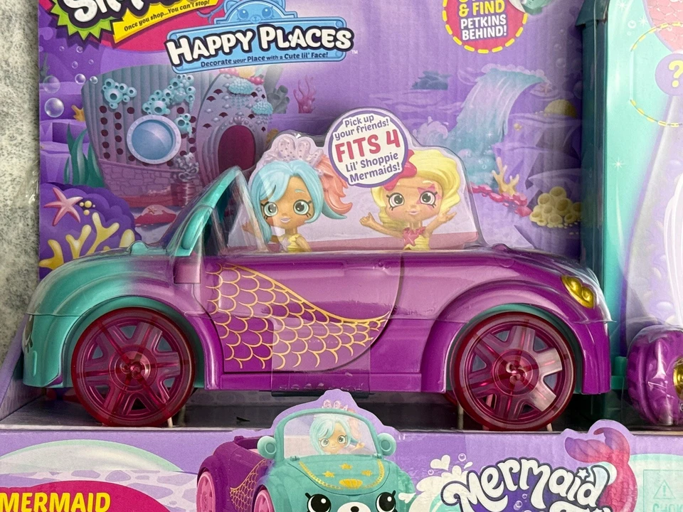 Shopkins Happy Places MERMAID CORAL CRUISER Coralee 颜色变化尾 Petkin — 第 4/4 张图片