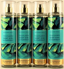 QTY 4 - Bath & Body Works THAILAND SWEET KIWI STARFRUIT Fine Body Mist Spray 8Oz