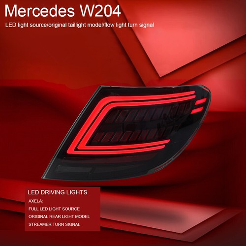 Luces traseras LED dinámicas ahumadas para Mercedes Benz Clase C W204 2007-14 - Imagen 7 de 17
