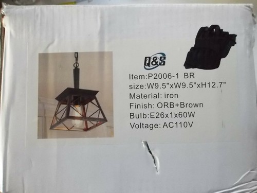 Q&S Farmhouse Pendant Light Fixture, Vintage Pendant Light Chandelier - 第 9/9 張圖片