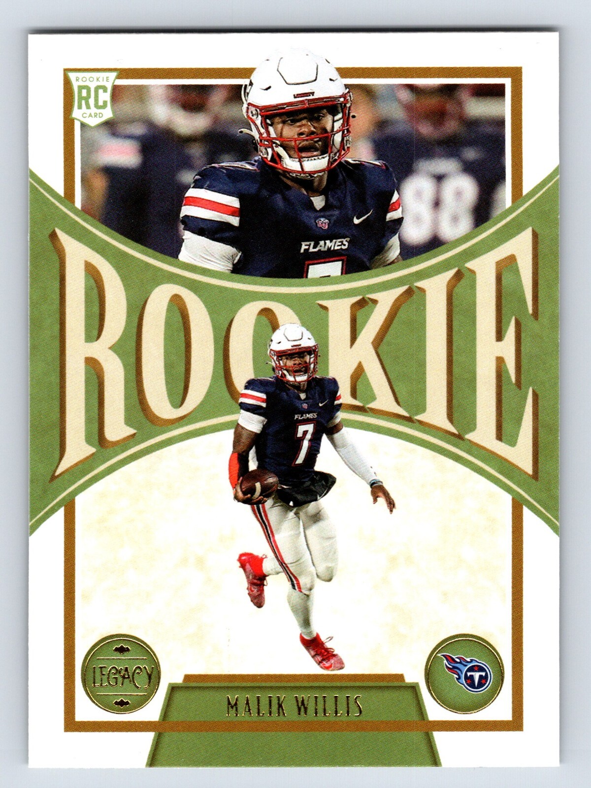 Malik Willis 2022 Panini Legacy #143 Liberty Tennessee Titans Rookie RC