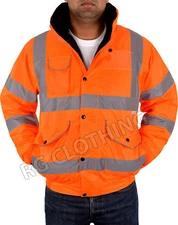 HI-Vis High Visibility Waterproof Work Bomber Jacket Coat Workwear Jacket S-5XL