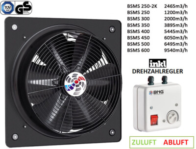 Axiallüfter 9540m³h Ventilator Industrie Metall Lüfter für Fenster und Wände