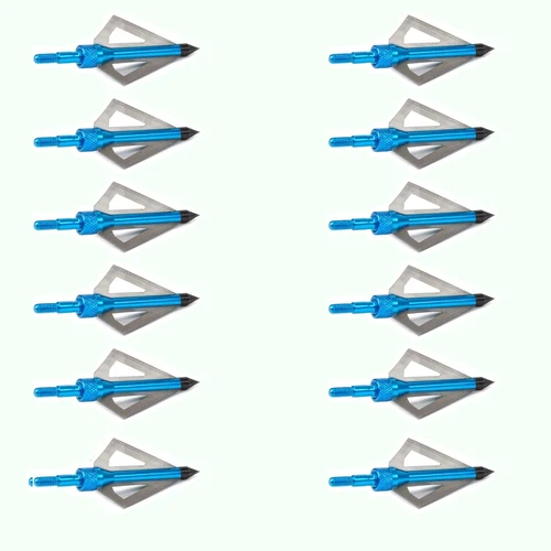 12 piezas de puntas de flecha de arco compuesto de 3 hojas con puntas anchas de caza - Imagen 2 de 31