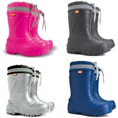 DEMAR Children Wellington Boots Thermal Boys Girls Snow Rain Outdoor -20C Reflective