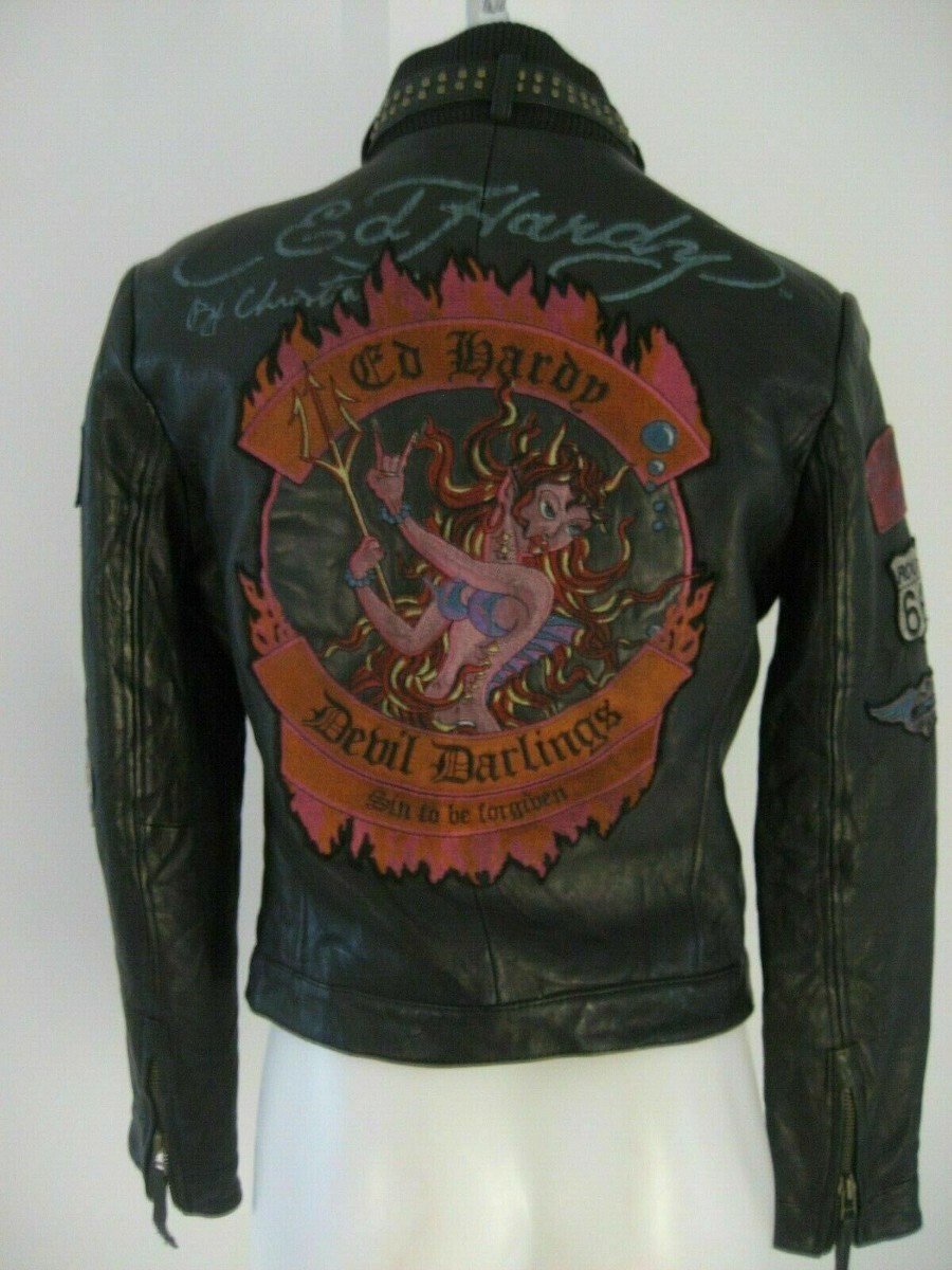ジャケット・アウター Ed Hardy single riders leather jacket Buy Ed Hardy Black Leather Jacket - Paragon Jackets