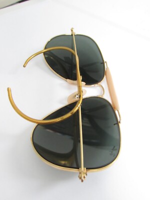 Ray-Ban ゴールド アビエーター ヴィンテージサングラス 度入り Vintage Rayban AVIATOR Sunglasses Gold Frames PILOT Aviators 62mm