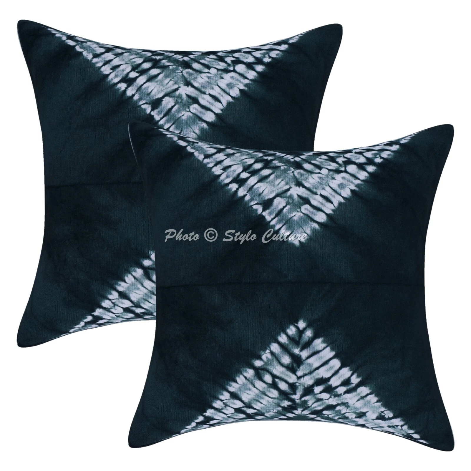 Shibori Floor Pillows Cases Tie Dye Modern Boho Room Decorative Cushion Cover
