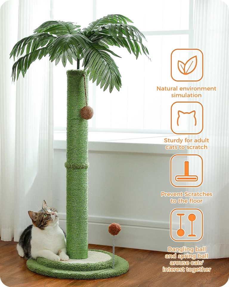 PAWZ Road Katzen Kratzbaum Kokosnussbaum Katzenkratzbaum Spielbaum Sisal 85 cm - Bild 2 von 4