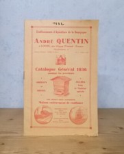 ABEILLES RUCHES CATALOGUE 1936 ETS D'APICULTURE ANDRE QUENTIN A LOOZE (YONNE)