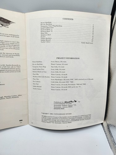 Vtg 80s Quail Run American Indian Designs for Cross Stitch and Needlepoint 1980 - Picture 4 of 9