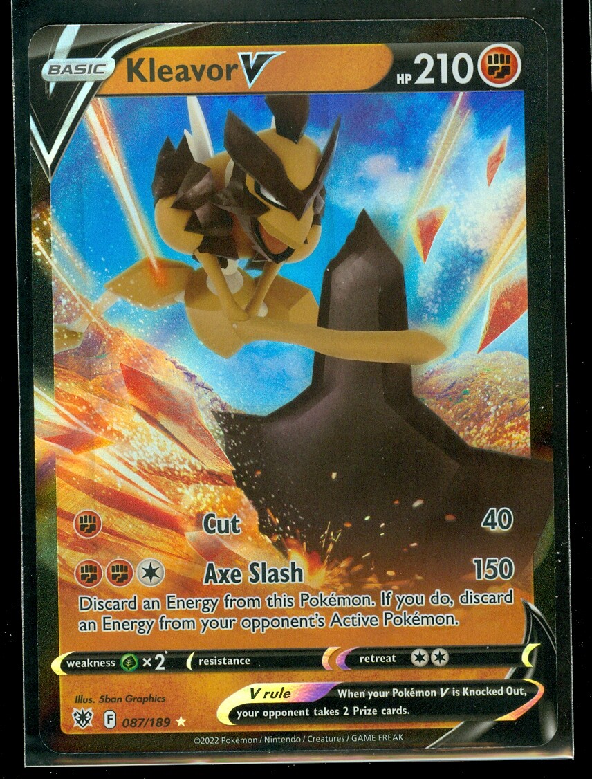 Pokemon KLEAVOR V 087/189 - Astral Radiance - ULTRA RARE HOLO