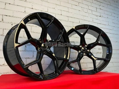 4X 19 Zoll RS6 C8 Style Glanz 5X112 Felgen für Audi A3 A4 A5 A6 A7 Q5 etron - Bild 1 von 4
