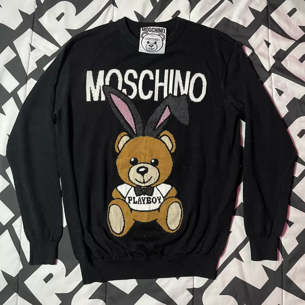 Moschino Playboy Sweater Dress SS18 Size S 6