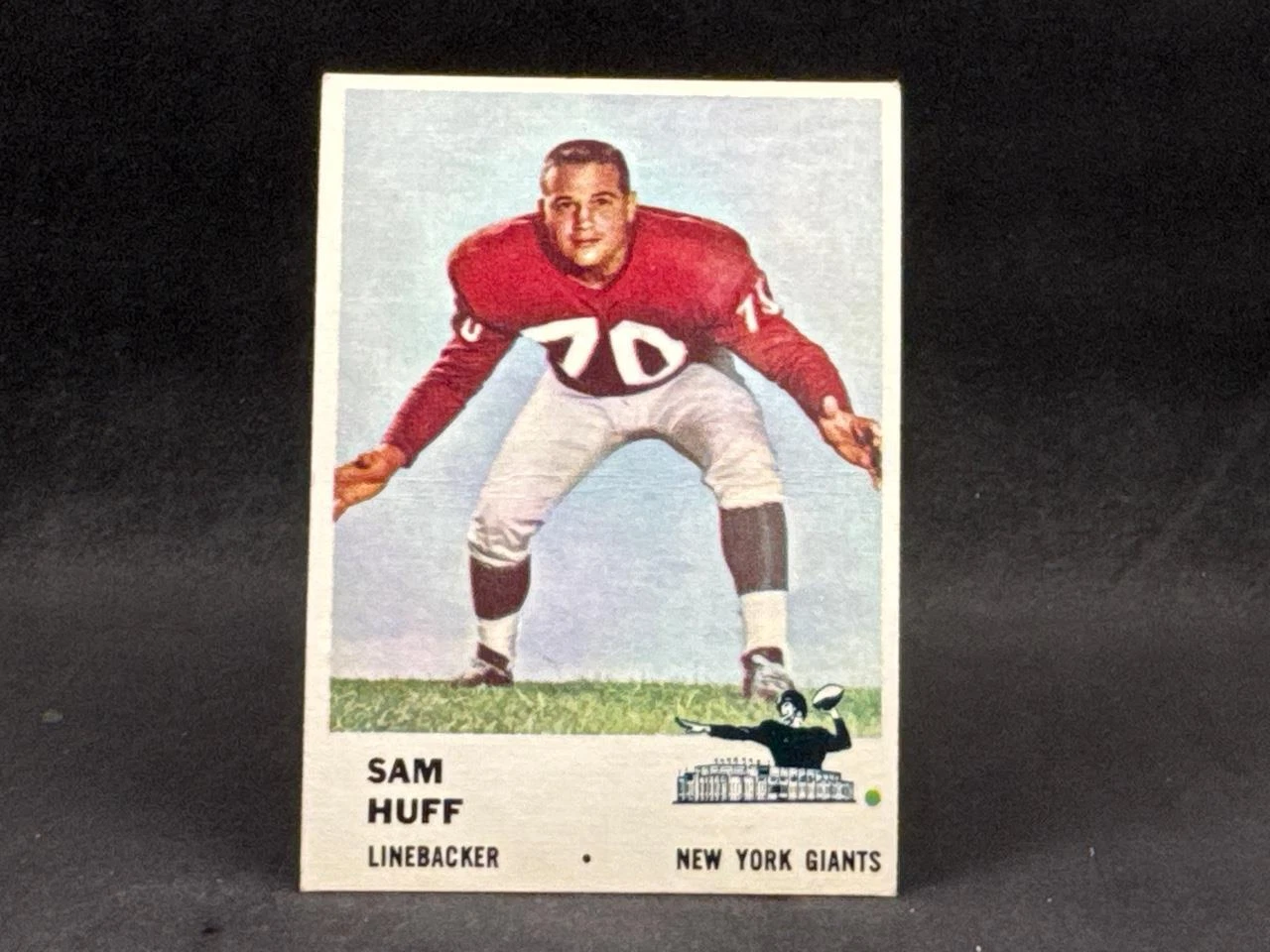 1961 FLEER FOOTBALL SAM HUFF #74 NEW YORK GIANTS SEE PICS FOR THE CONDITION
