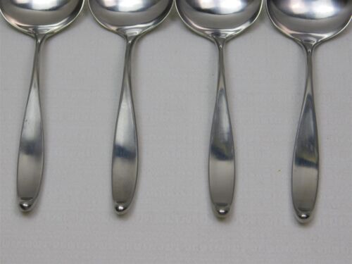 Lauffer Design 2 MCM 18/8 Stainless Germany 4 Salad Forks 4 Round Soup Spoons - Picture 6 of 7