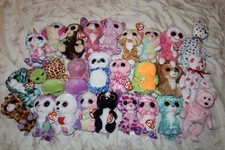 Ty Beanie Boos Plush Beanbag Toys Lot - Assorted Styles & Colors